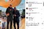 亚亚&middot;图雷社媒晒与NBA字母哥合照，调侃道：我看起来好小只